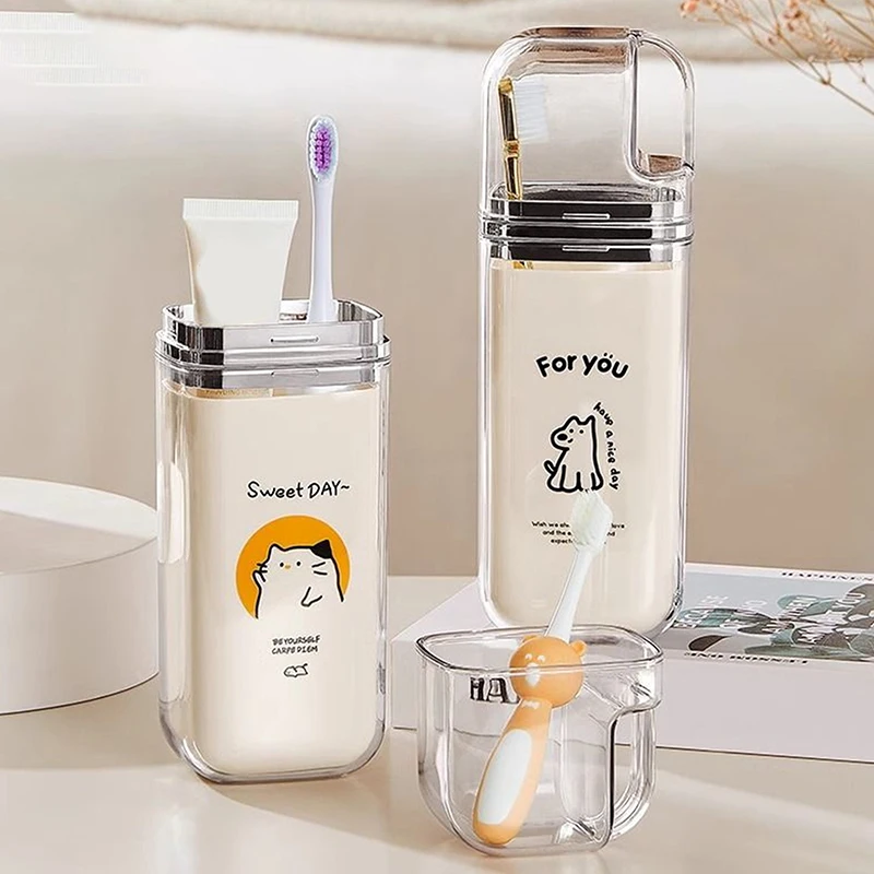 Portable Toothbrush Case And Toothpaste Holder For Travel_voghion.com