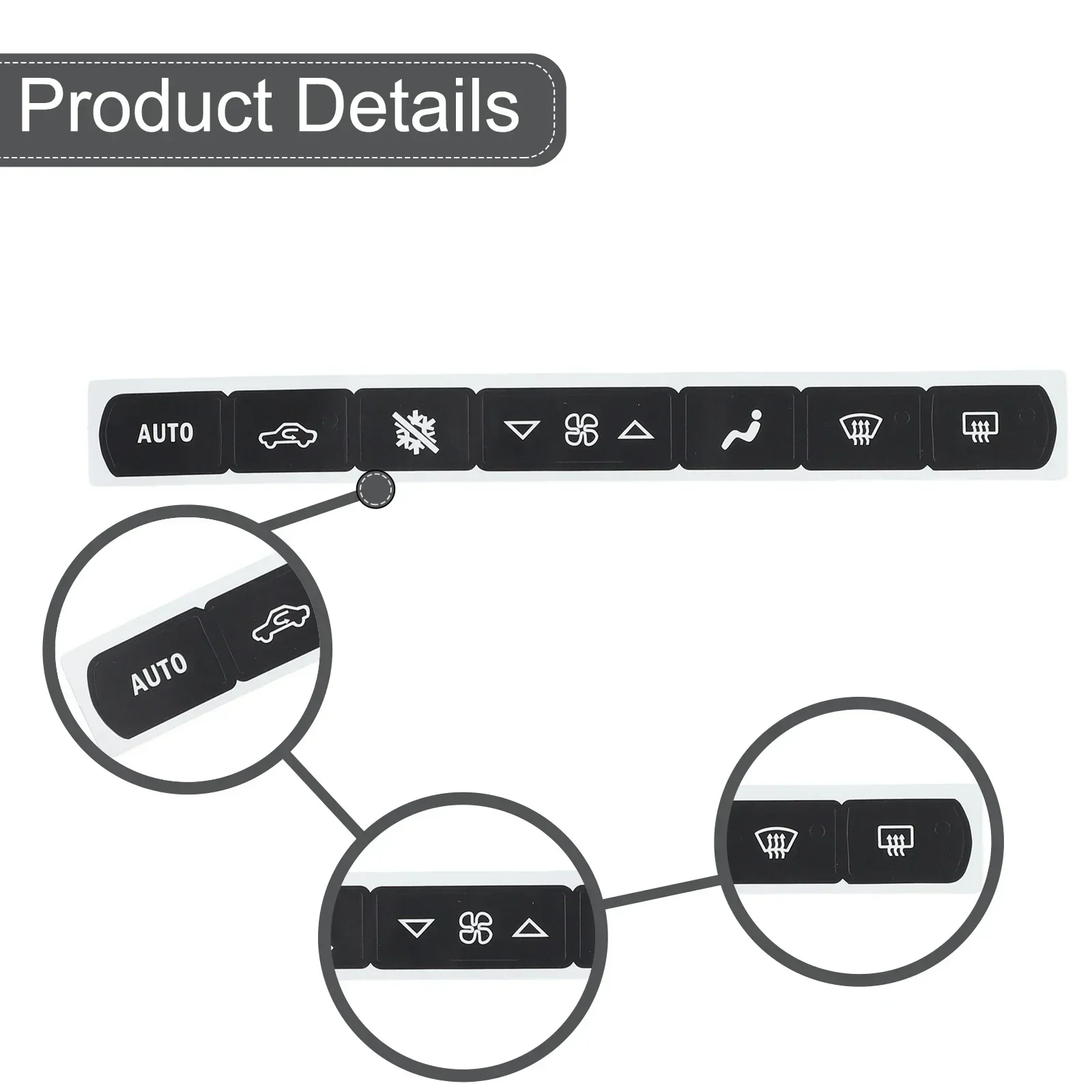 Kit Autocollants De Réparation Pour Boutons AC Chevrolet Corvette C6 2005-2013 - Vinyle PVC, Facile à Poser