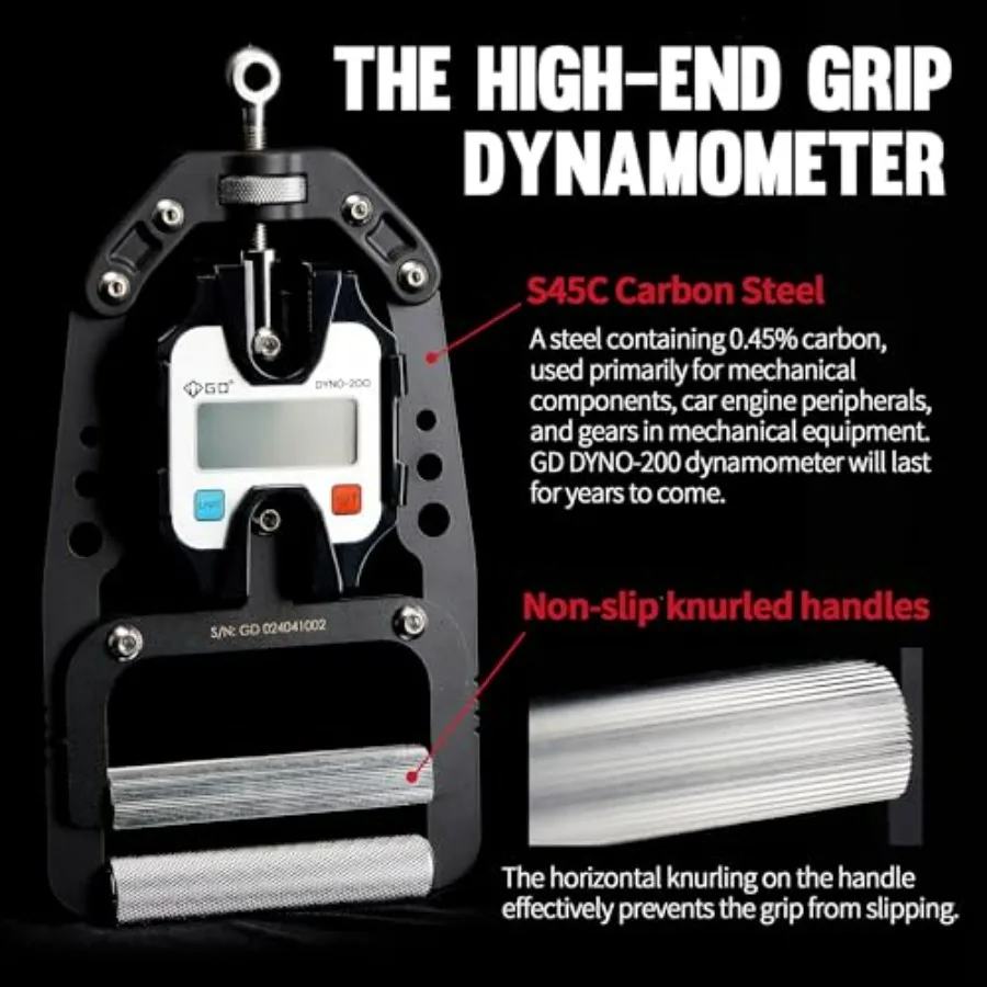 440 Lbs (200 Kgs)Digital Hand Dynamometer Grip Strength Measurement Electronic Hand Grip Strength Tester Grip Strengthener Hand