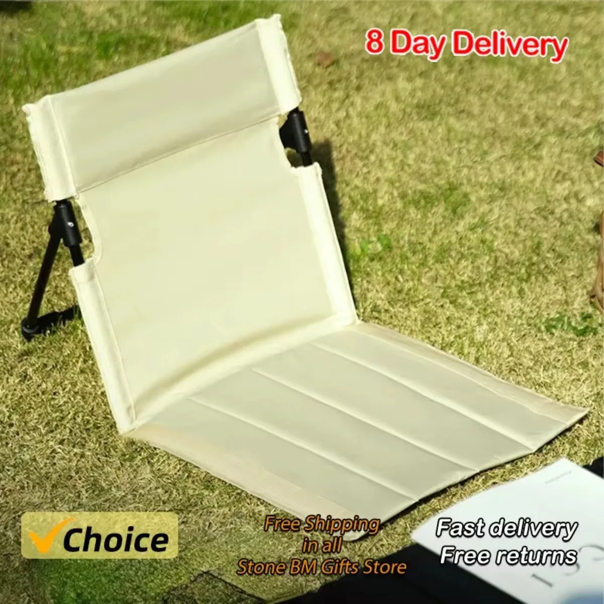 Foldable Camping Chair Outdoor Garden Park Single Lazy Chair Backrest Cushion Picnic Camping Folding Back Beach Chairs