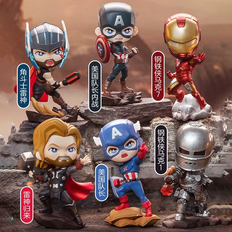 New Popmart Marvel Infinite Legendary Series Handmade Blind Box Fashion Creative Gift Decoration