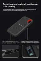 1 تيرا بايت SSD خارجي 2 تيرا بايت محرك أقراص الحالة الصلبة المحمولة قرص صلب عالي السرعة USB 3.1/جهاز تخزين من النوع C لأجهزة الكمبيوتر المحمولة/سطح المكتب/ماك/الهاتف 5