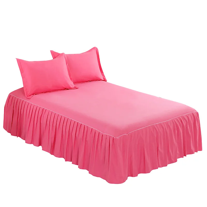 

Cotton solid color twill bed cover, bed skirt, bedding
