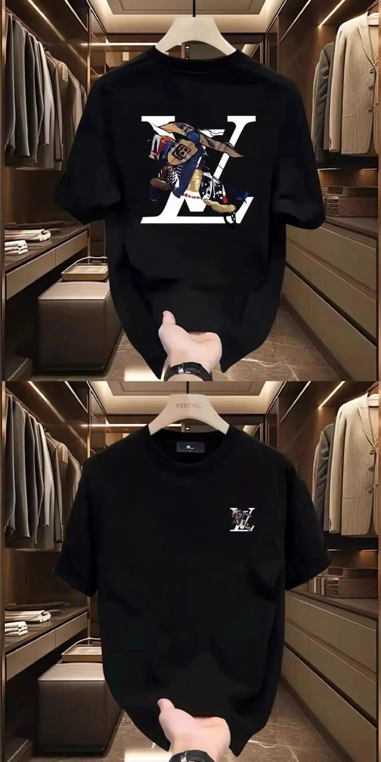 T-shirts for Men 2025 New Style Summer High-end Feeling Cool and Loose Pure Cotton Heavyweight Clothes Summer Popular Fashion
