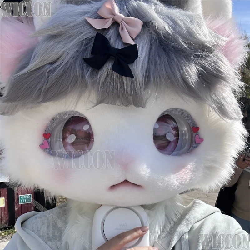 Furry kigurumi Head Skull Mask Fursuit Cosplay Prop 3D Print PLA Resinous Costume Man Women Gift Holloween Roleplay Customized