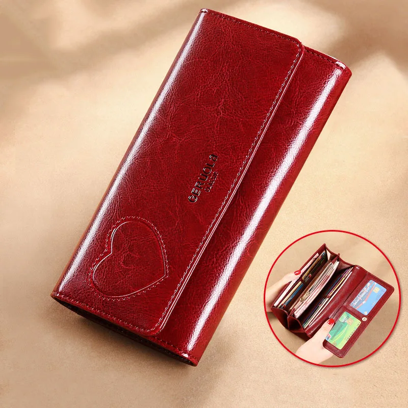 Genune Leather Con Purse, Rfd Blockng Credt Card Holder, Mn - Foto 4