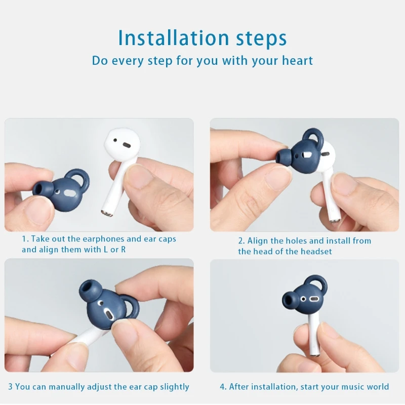 Ear Tips Earbuds For AirPods 1/2&Earpods Headsets Silicone Anti-Drop Earbud Spare Parts Repairing Parts K1KF