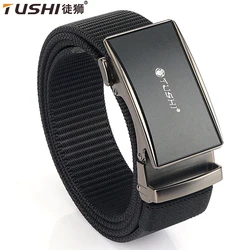 TUSHI Men Belt Outdoor Hunting Tactical Belt Multi-Function automatic Buckle Nylon Belt High Quality Marine Corps Canvas Belt