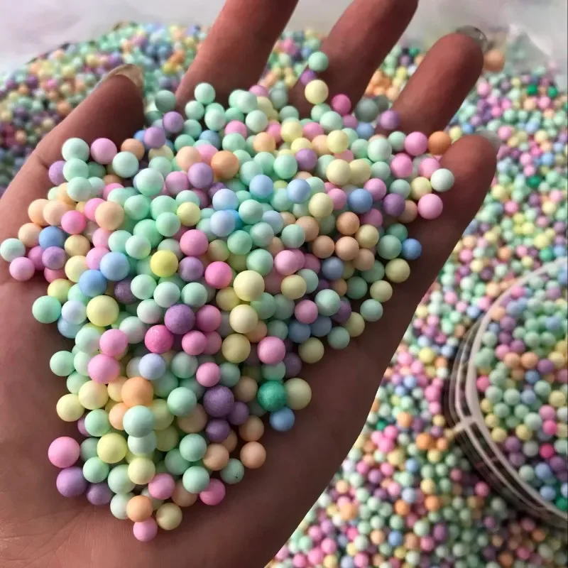 1 Pack 10g Clear Bubble Balloon Foam Filler Polystyrene Styrofoam Balls Bottle DIY Snow Mud Particles Accessories Tiny Foam Bead foam ball filler