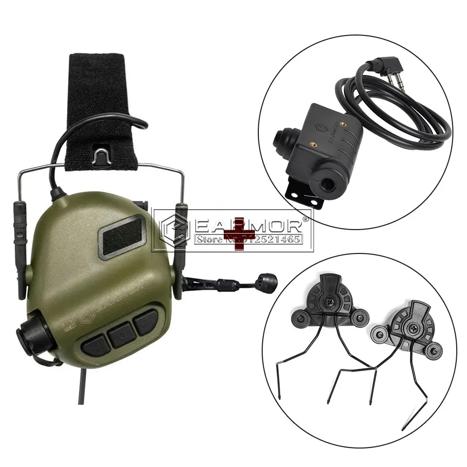 

EARMOR Tactical Headset M32 MOD4 & M51 & M11 IPSC Headset Hearing Protection Airsoft Military Aviation Communication Earphone