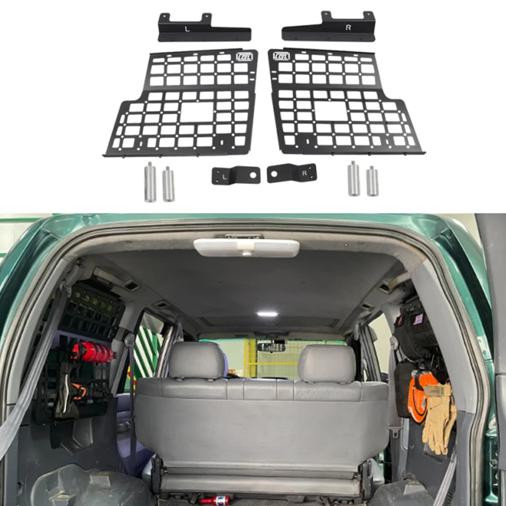 

For Toyota Prado J90 J95 Land Cruiser LC90 LC95 1996-2002 5-door Side Window Modular Storage Panels Rear Trunk Cargo Organizers