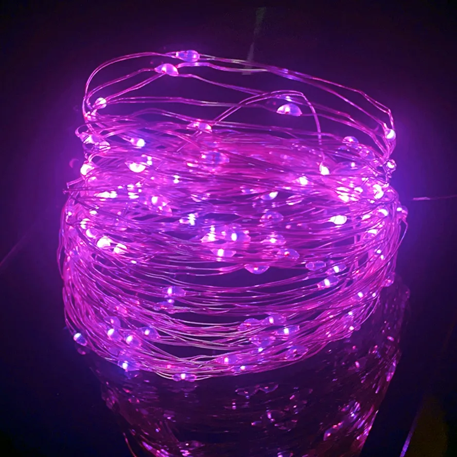 thumbnail image 1 of Cadena de luces LED de 3 modos, luces de hadas de 1/2/3 m, cable de cobre, funciona con pilas, para decoración de bodas, fiestas de Navidad y vacaciones con pilas, 1 of 5