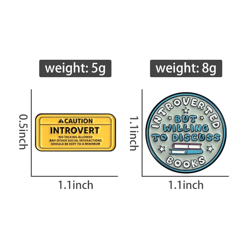 ADHS Awareness Collection Emaille Pins Anti-Dpression Katze Hund Bücher Brosche Revers Abzeichen Zerbrechliche Tier Zitate Schmuck Geschenk – Detail 1