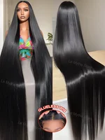 Perruque Brésilienne Naturelle Sans Colle, Cheveux Lisses, 13x6, 13x4, 5x5, 30 32 40 Pouces, Densité 200 1