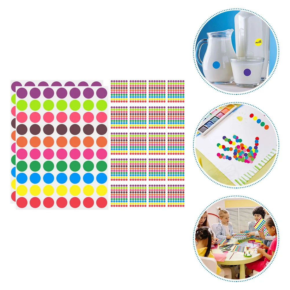 

1400 Pcs Colored Sticker Dots The Gift Label Round Stickers Paper Circle Labels