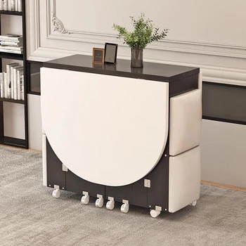 Tavolo da pranzo pieghevole Set 4 sedie Tavolo da pranzo di lusso nordico italiano Decora semplici mobili da cucina Mesas Y Sillas De Comedor