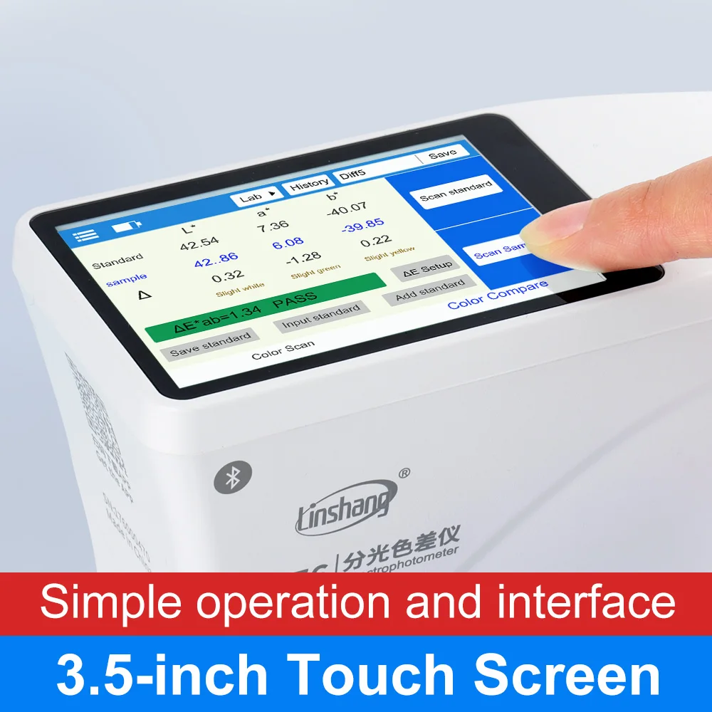 Spectrophotometer Portable Colorimeter CIE Lab CMYK RGB Color Tester Pantone NCS RAL Color Matching for Paint Coating