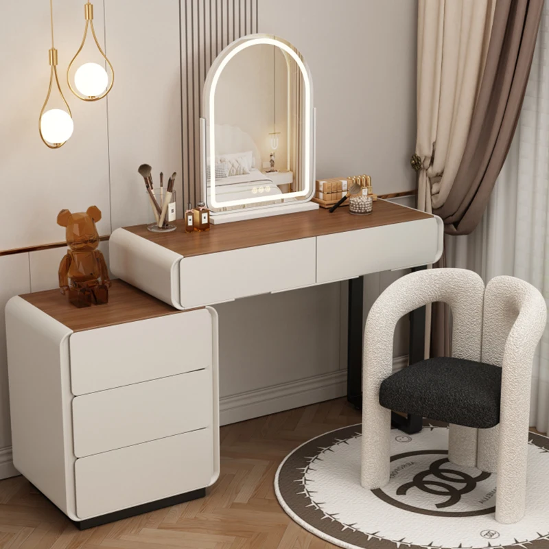 

Sideboards Nightstand Dressers Makeup Storage Mirror Hotel Wood Chair Dressing Table Drawers Tavolo Da Trucco Bedrooms Furniture