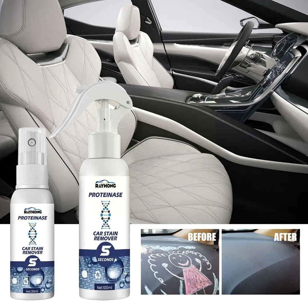 

Vehicle Fabric Cleaning Spray Car Interior Ceiling Flannel Decontamination Cleaning Cleaner Seat Car Fabric Leather Cleaner D9O5