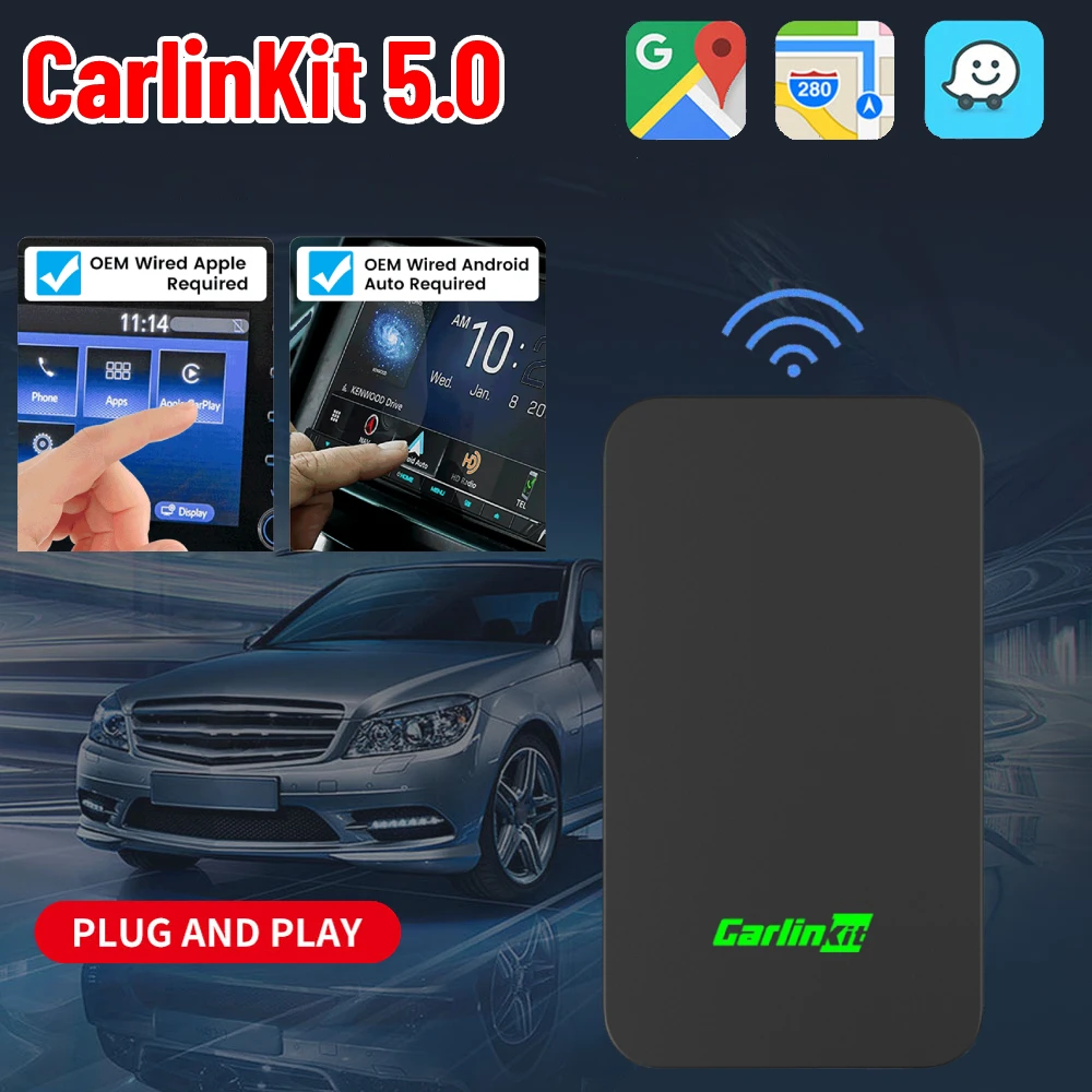 Kohle faser drahtlos für Apple/Android Auto Auto Dongle WiFi 2,4 GHz 5GHz  Bluetooth 5,0 Wireless Carplay Adapter USB C Empfänger - AliExpress