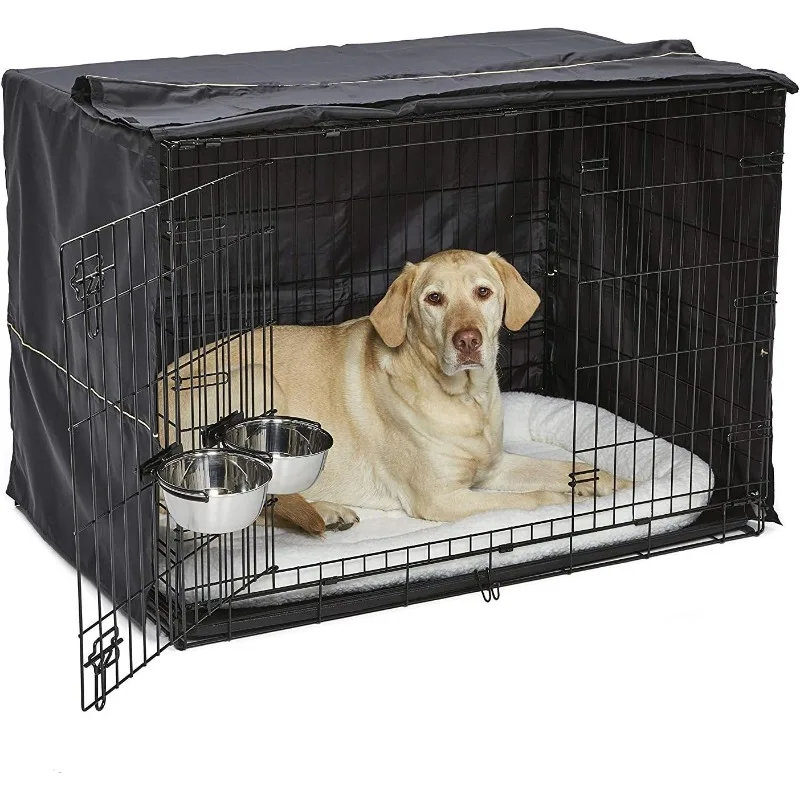 

MidWest Homes for Pets iCrate Dog Crate Starter Kit 42-Inch Ideal for Large Dog Breeds (weighing 71 - 90 Pounds) Includes Crate