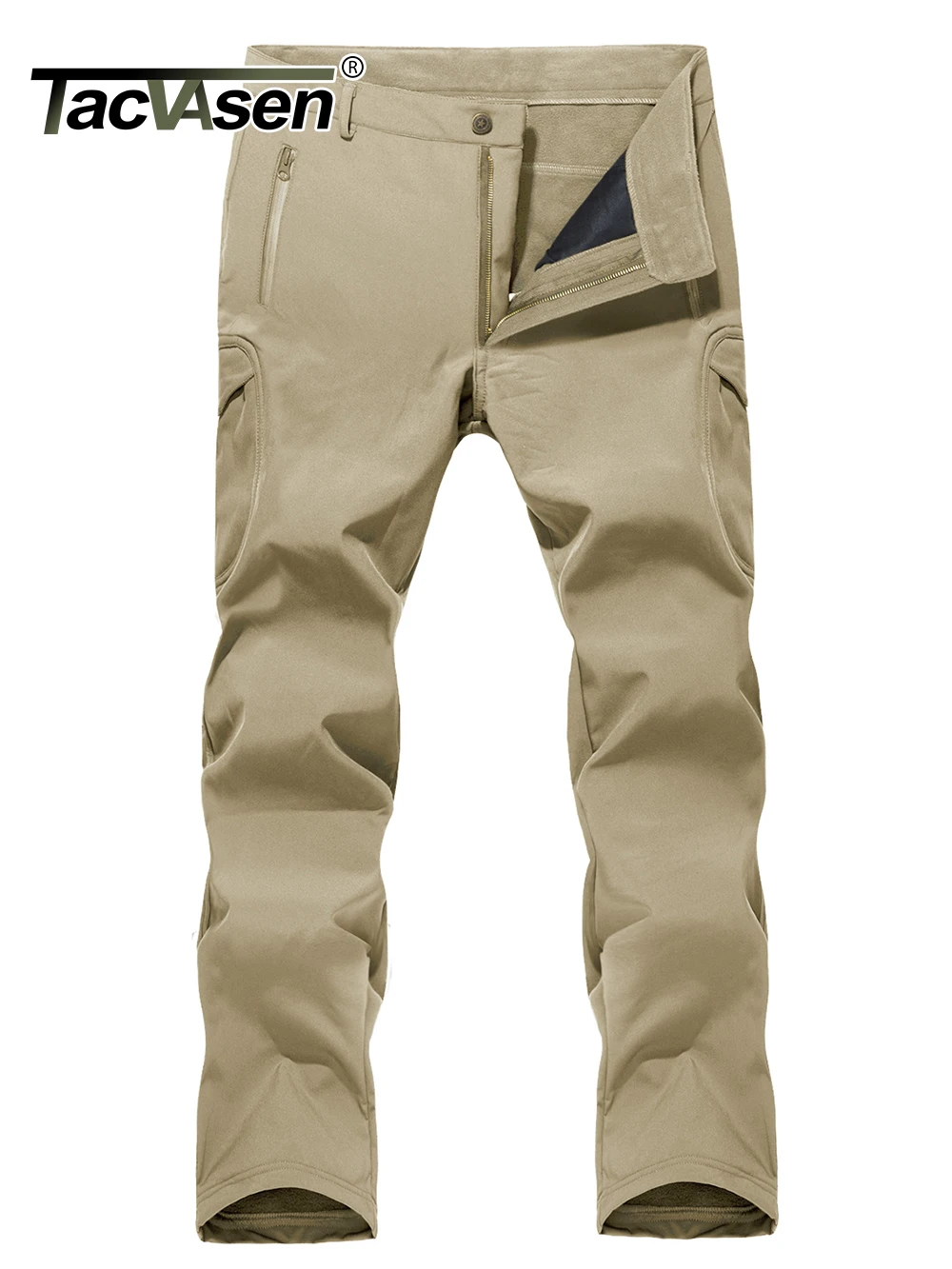 Mens Workout Pants Water Resistant Warm Fleece Lined Multi-Pockets Windproof Hiking Softshell sports pants casual sports pants