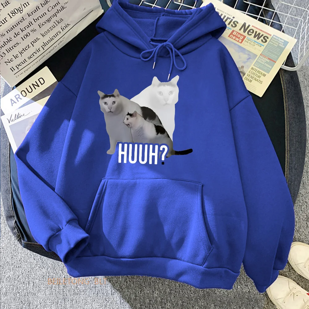 Meme Cats Hoodies Casual High Quality Soft Fleece Long-sleeved Sweatshirt Women/men Fashion Funko Pop Graphic Printing Moletom