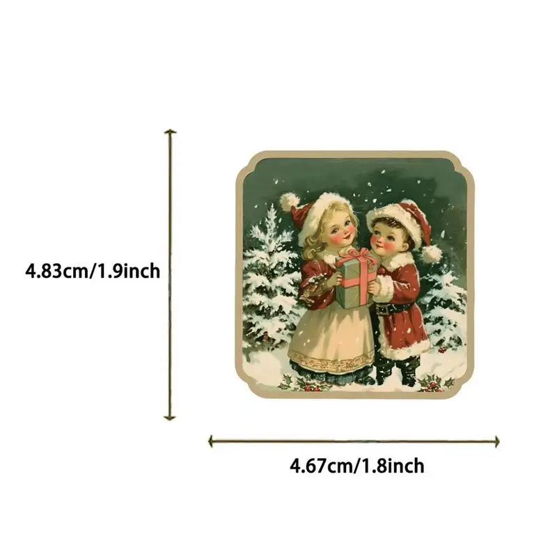 50pcs Retro Christmas Stickers Suitcase Cup Laptop Christmas Decoration Sticker Paper-cut Book Guitar DIY Waterproof Stickers