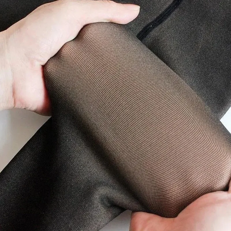 Thick Thermal Stockings Female High Waist Elastic Fleece Tights Woman Warm Winter Sexy Translucent Velvet Tights Pantyhose