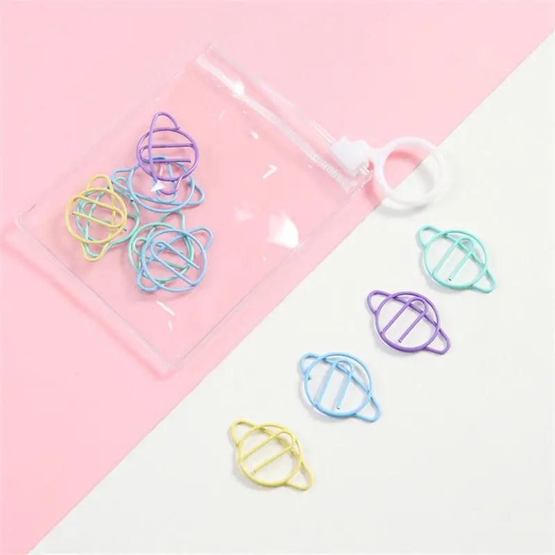 Candy-colored Paper Clips Office Necessities Transparent Stationery Candy Color Creative Office Binder Durable Mini Students