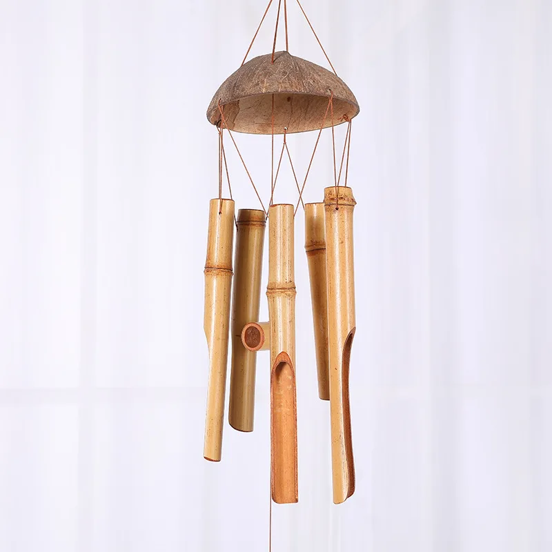 72Centimeter Bamboo Wind Chime Coconut shell Home Doorbell Window Decorations Handicraft Scenic Spot Style