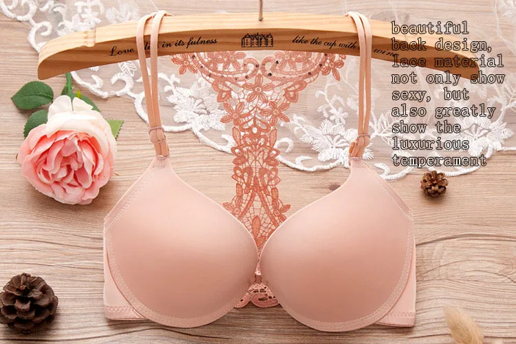 New Sexy Bras For Women Lace Y-Shaped Deep V Sexy Underwear Push Up Bra Gathering Adjustable Smooth Front Buckle Bralette t shirt bra