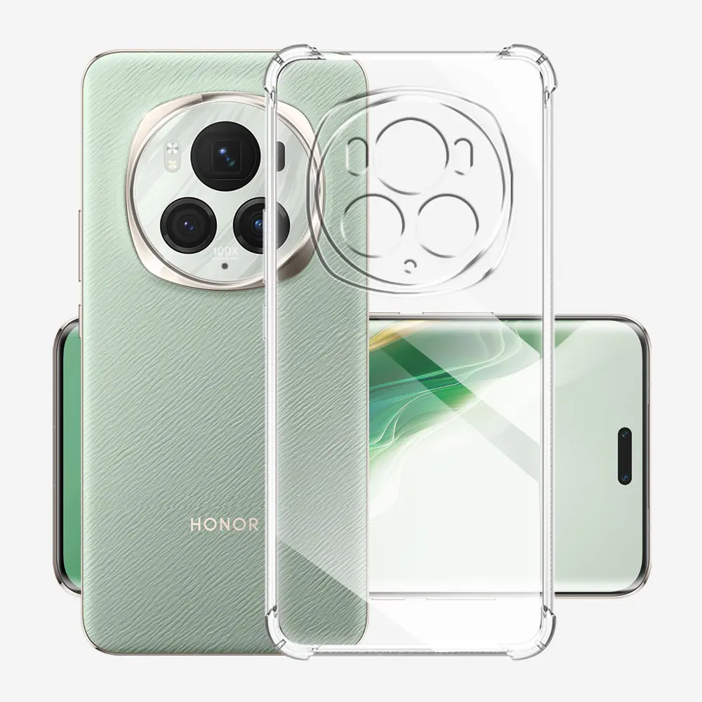 Clear Shockproof Silicone Case - Soft Protective Cover for For Honor Magic6 Pro