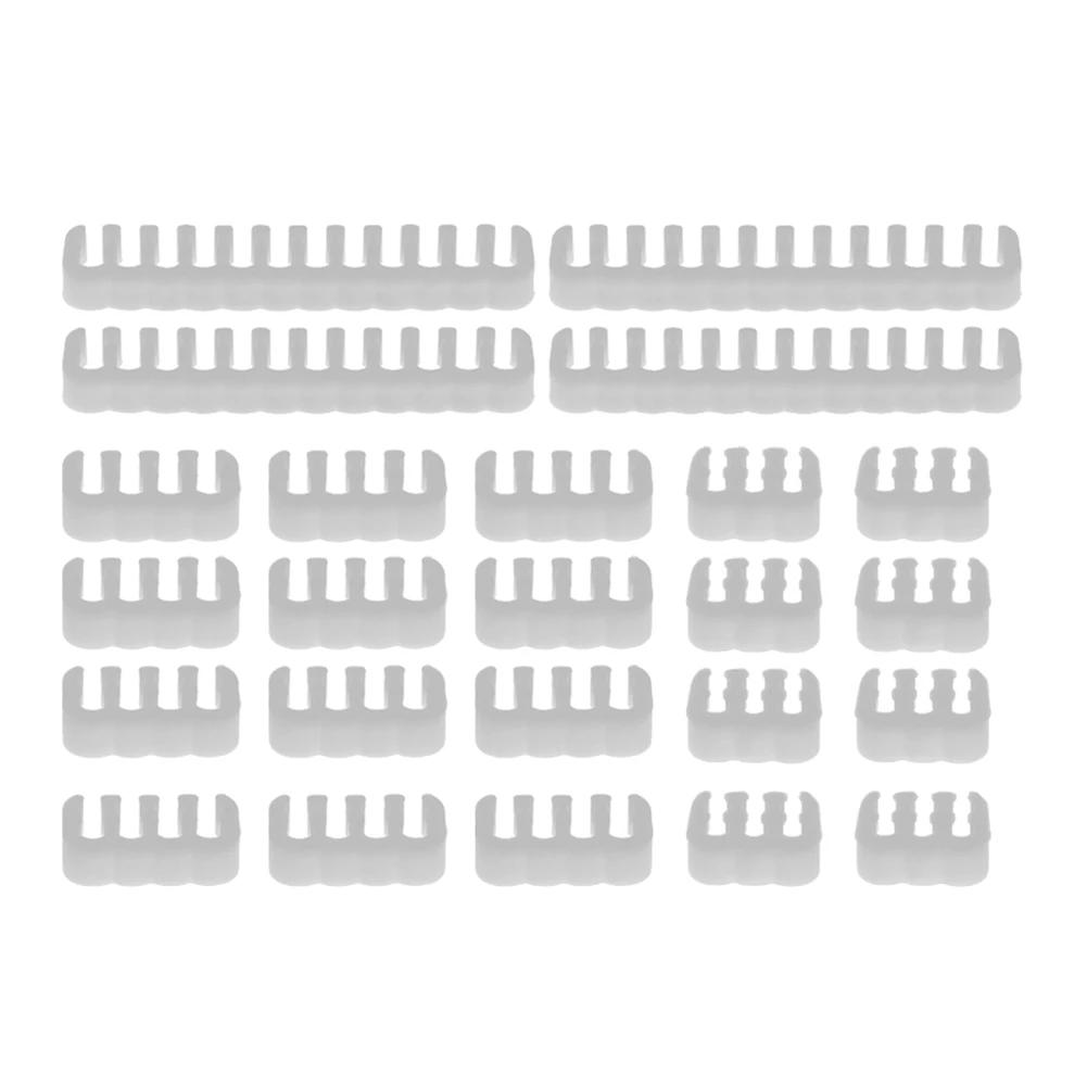 24pcs Cable Comb Organizer 24Pin 8Pin 6Pin Computer Cable Manager Clamp Clips for 3.0-3.6mm PC Power Cables Wiring