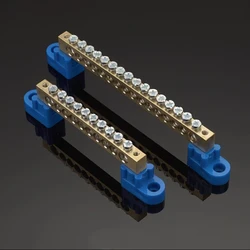 High Bridge DIN Rail Terminal Block with Multi - Hole Ground Bar Electrical Connector - 12P