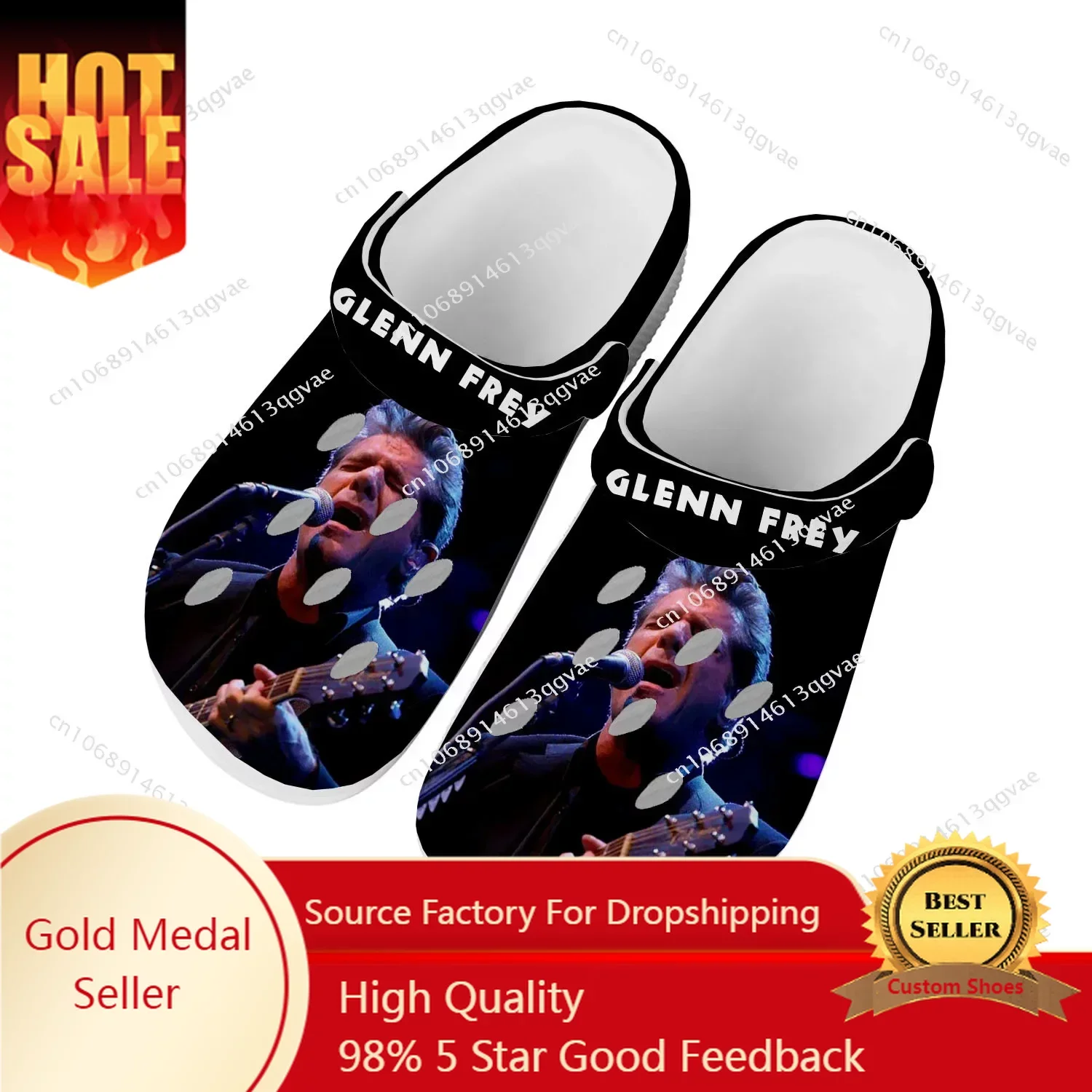 

Glenn Frey Rock Singer Home Clog Mens Women Youth Boy Girl Sandals Shoes Garden Custom Made Breathable Shoe Beach Hole Slippers