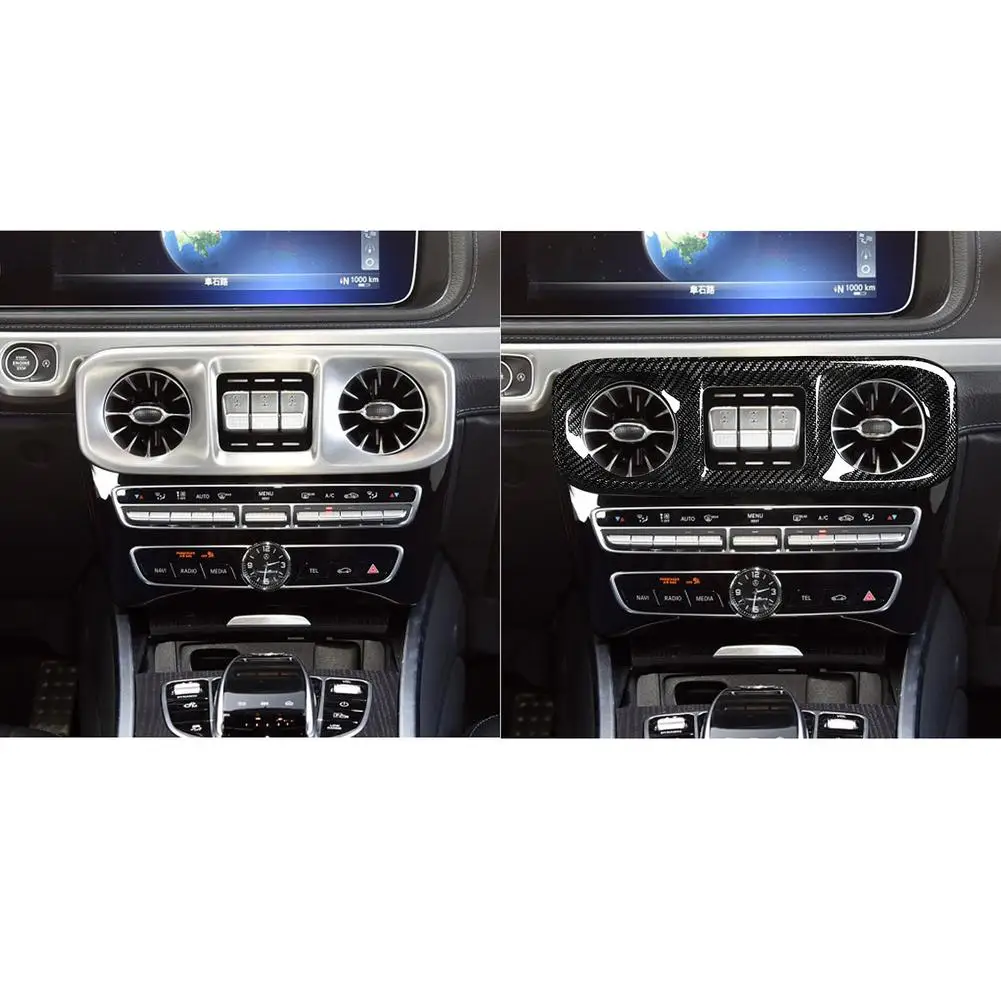 

Real Carbon Fiber Central Control Air Outlet Decorative Sticker Styling Trim Compatible For Benz G500 G63 W464
