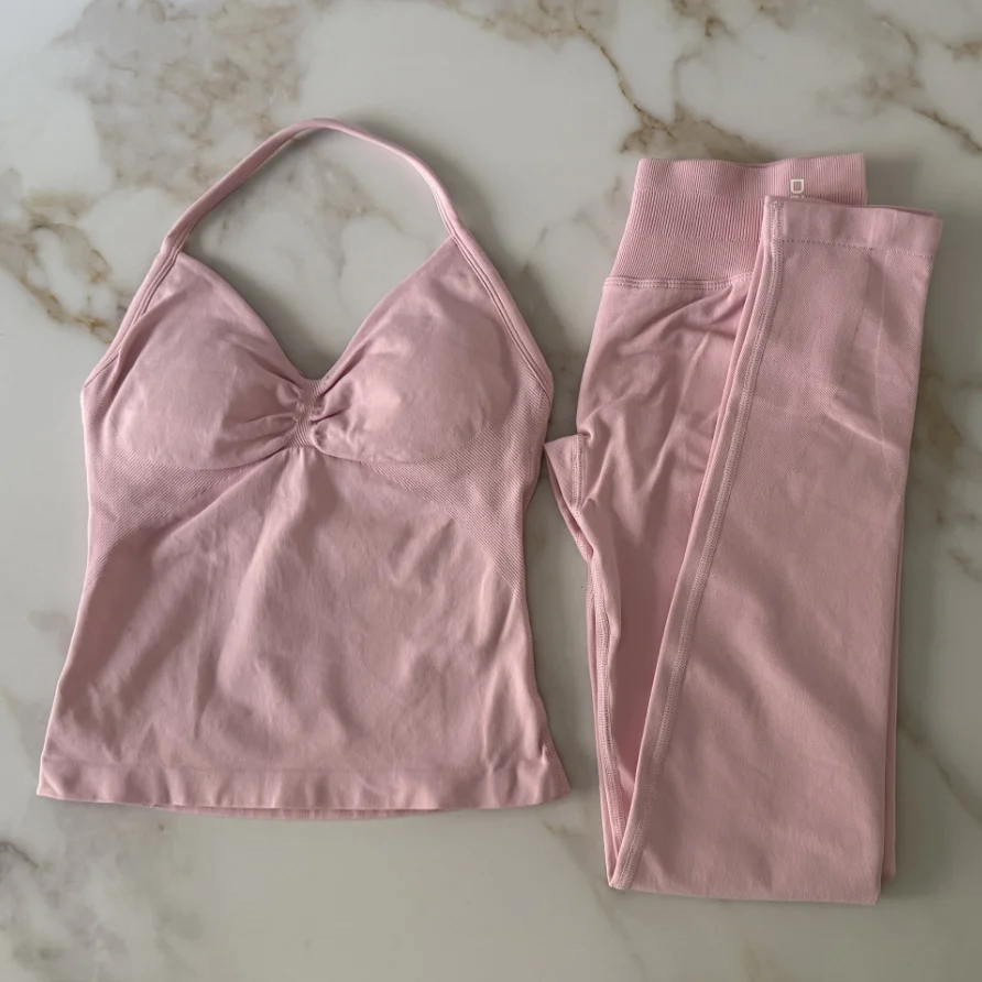 Impact Yoga Set Women Seamless Fitness Clothing Scrunch Bum Gym Legging Padded Tank Top Workout Outfits Cloth Sportswear Suits
