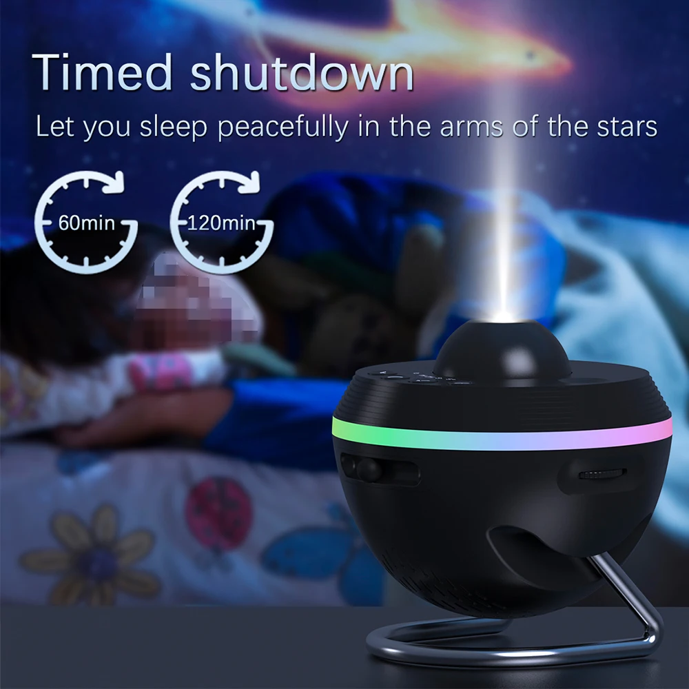 1 pc 13 in 1 Star Projector Night Light Galaxy Projector Bedroom Planetarium Projector  with Timer and Rotation Function 3