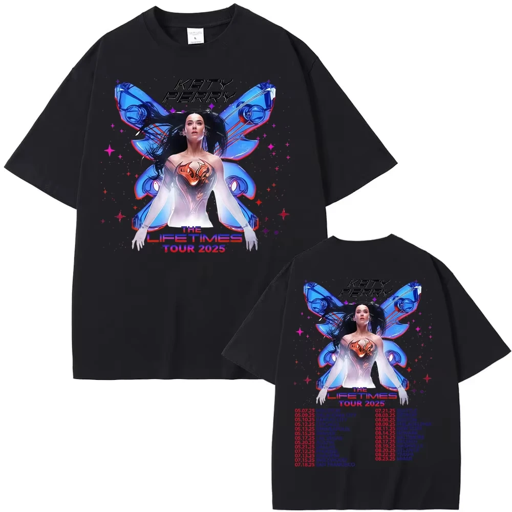 シンガーケイティペリー ライフタイムツアー2025 両面グラフィックT