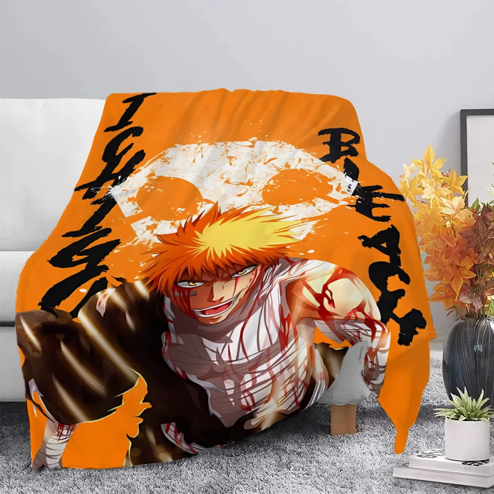 Bleach Kurosaki Ichigo Printed Blanket Picnic Blankets Warm Blanket Soft and Comfortable Blanket Home Travel Birthday Gift 2