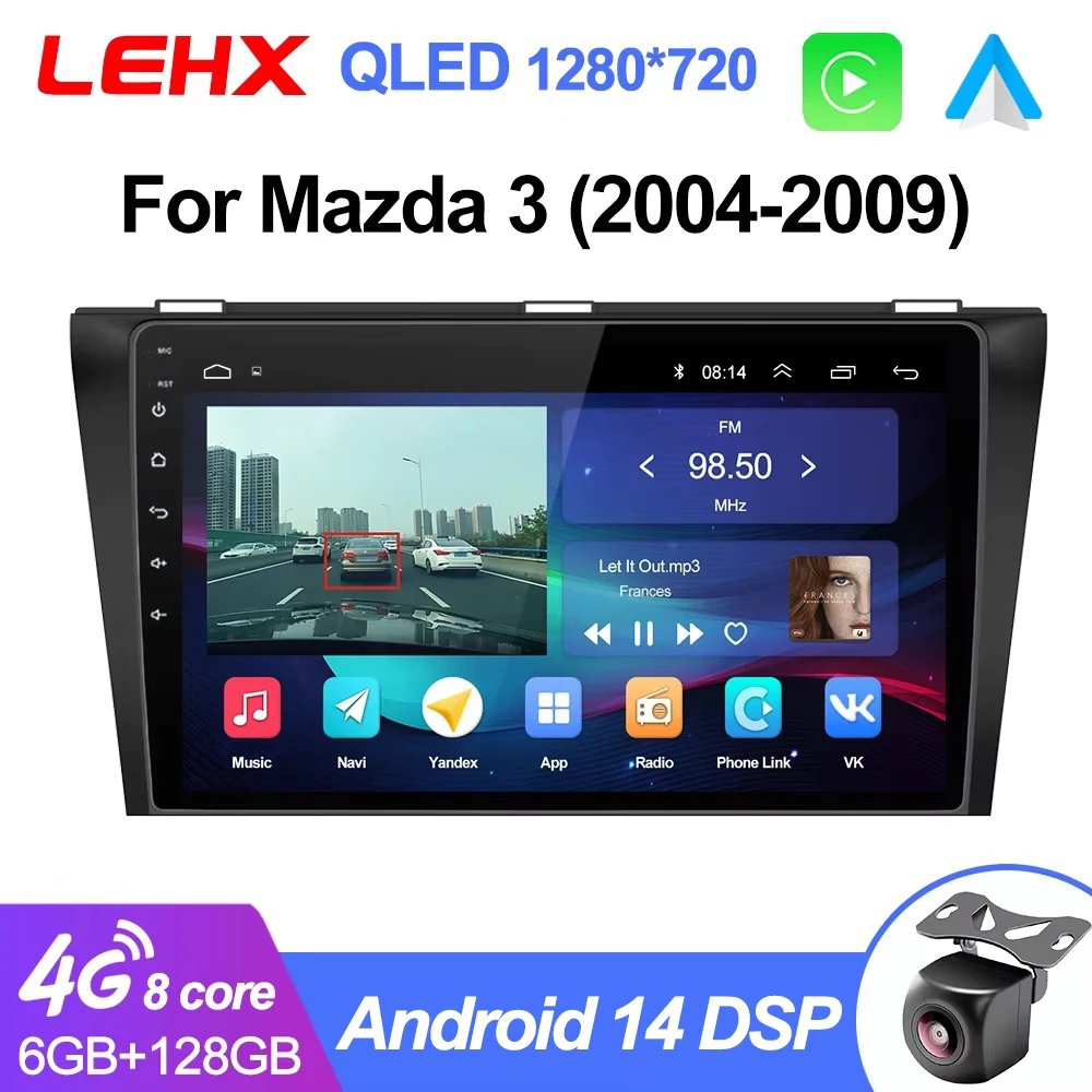 LEHX Pro AI Voice Car Android 14 Radio Multimedia Video Player For
