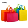 StoBag 25pcs Wholesale Non Woven Shopping Tote Bags Fabric Waterproof Reusable with Handle Gift Storage Custom Logo(Extra Fee) 1