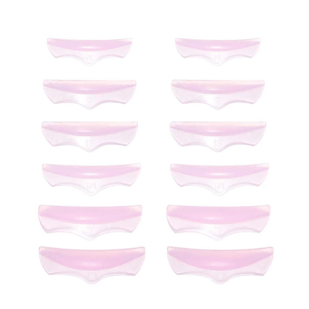 6가지 사이즈 속눈썹 리프트 패드, DIY 속눈썹 리프트 패드, 다양한 길이의 속눈썹을 위한 부드러운 속눈썹 리프트 로드 쉴드, 완벽한 리프팅