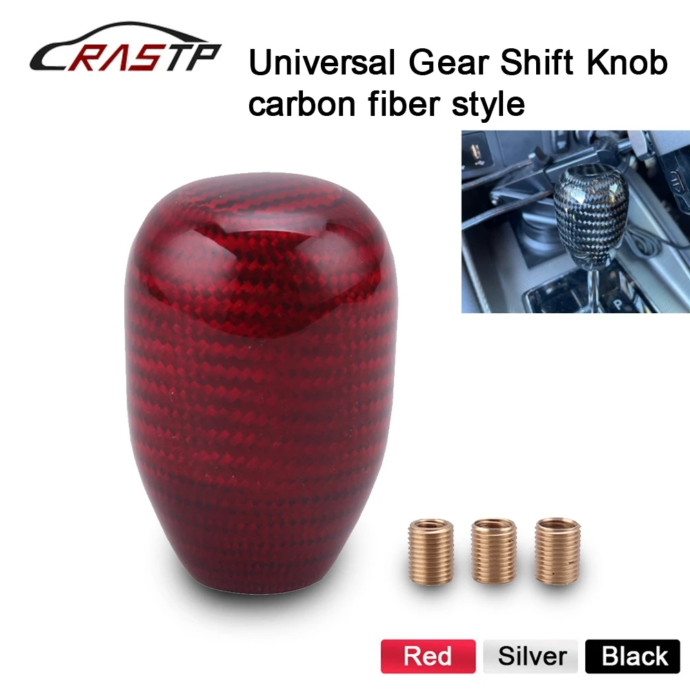 RASTP Free Shipping Carbon Fiber Gear Shift Knob Manual Transmission