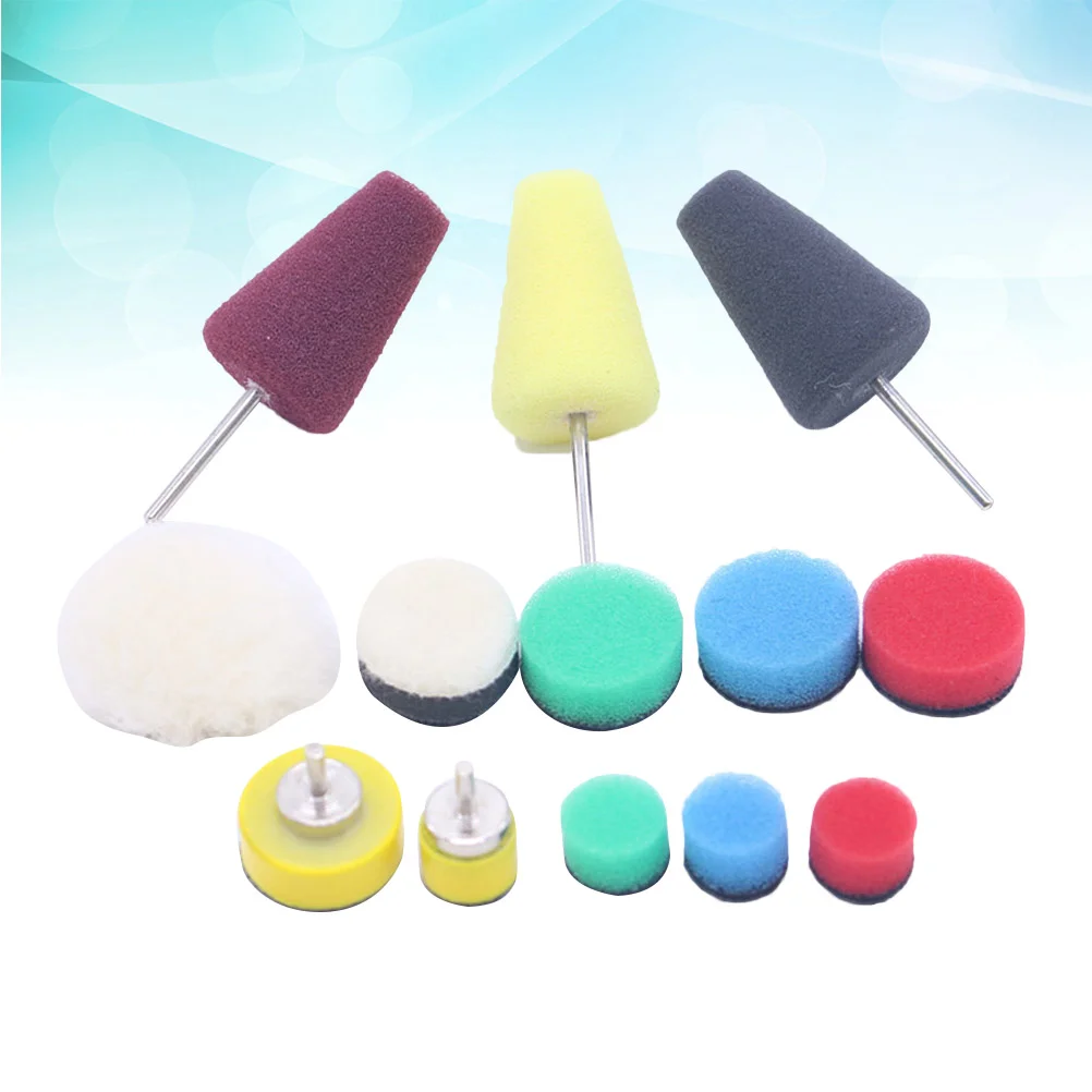

13 in 1 05-1 inch Waxing Sponge Wheel Set Detailing Polishing Buffer Sponge Pads for Car