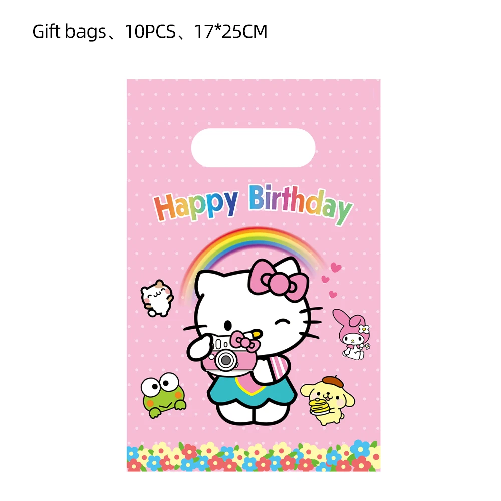 Bolsas de regalo de Hello Kitty, decoración para fiestas de cumpleaños, bolsa de regalo de Kitty, bolsa de dulces, baby shower, regalos para niños, suministros para fiestas