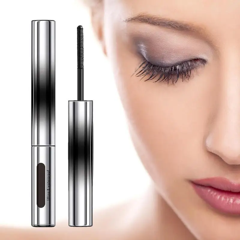 

1 Pcs Waterproof Mascara Metallic Head Brush Head Mascara Slim Anti-sweat Non-smudge Curling Mascara Women's Eye Cosmetics Tools