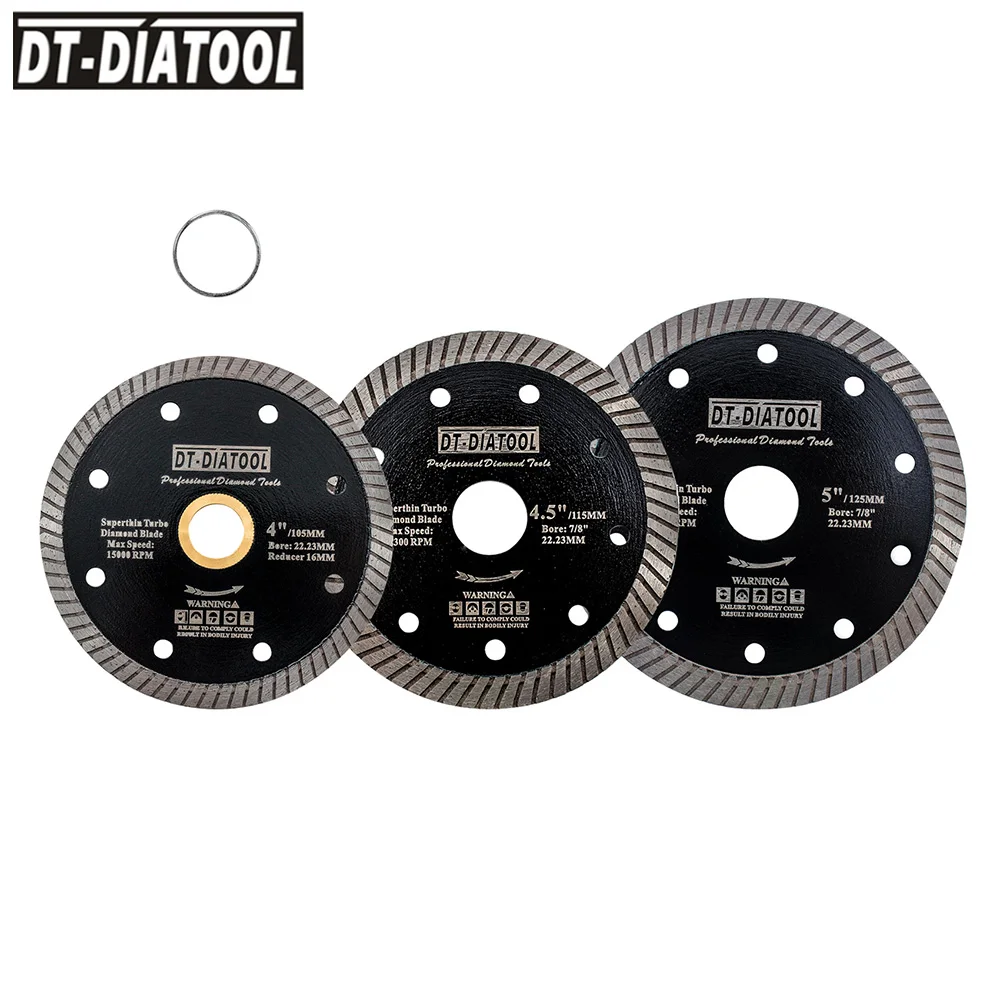 DT-DIATOOL 10 unidades superthin turbo diamante viu lâmina de corte disco material duro telha cerâmica granito diâmetro 4 