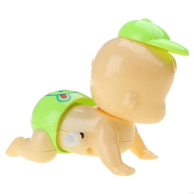 634F 1pc Boy Girl Crawling Crawl Clockwork for Doll Wind up Toy For Baby Kids Party